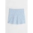 H&M Trapezowa spódnica - 1045726005 Biały/Niebieskie kwiaty