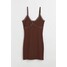H&M Sukienka bodycon w prążki - 1049630003 Brązowy