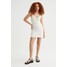 H&M Sukienka bodycon w prążki - 1049630005 Kremowy