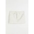 H&M Spódnica dżinsowa Low Waist - 1062427002 Biały
