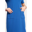 Quiosque Niebieska prosta sukienka z kieszeniami na biodrach