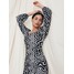 Sinsay Sukienka z bufiastymi rękawami 6322T-MLC