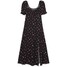 Cropp Czarna sukienka midi w kwiaty 1434S-99M