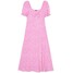 Cropp Różowa sukienka midi w kwiaty 1434S-30M
