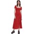 Cropp Czerwona sukienka midi w kwiaty 7081N-33X