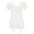 Cropp Biała sukienka z marszczeniami 1452S-00X