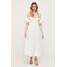Bardot sukienka lniana 58551DB.ORCHID.WHITE