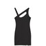 Cropp Dopasowana czarna sukienka z wycięciem 1389S-99X
