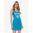 Guess Sukienka plażowa Logo E3GP03 JA914 Niebieski Regular Fit