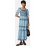 Marks & Spencer SHIRRED SQUARE NECK Sukienka letnia blue mix QM421C0II-K11
