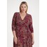 Lauren Ralph Lauren Woman CARLYNA SLEEVEDAY DRESS Sukienka z dżerseju burgundy multi L0S21C073-G11