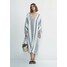 Massimo Dutti STRIPED WAFFLE BLEND Sukienka dzianinowa white M3I21E18Y-A11
