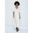 Massimo Dutti KAFTAN Sukienka letnia white M3I21C0SF-A11