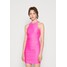 Good American RUCHED TANK MINI DRESS Sukienka koktajlowa neon pink GOM21C025-J11