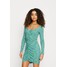 Even&Odd Sukienka z dżerseju mottled green EV421C1AY-M11