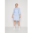 ONLY Carmakoma CARTAMARI SHIRT DRESS Sukienka koszulowa forever blue/white ONA21C0O4-A11