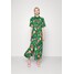 YAS YASBALI LONG SHIRT DRESS Długa sukienka green Y0121C2D5-M11