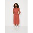 Vero Moda VMMYMILO CALF SHIRT DRESS Sukienka koszulowa marsala VE121C3OE-G11
