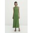 Massimo Dutti HALTER Długa sukienka green M3I21C0WO-M11