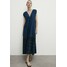 Massimo Dutti PRINTED WITH PINTUCK DETAILS Sukienka letnia dark blue M3I21C0VZ-K11