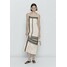 Massimo Dutti STRAPPY MIDI WITH LATTICEWORK DETAIL Sukienka letnia white M3I21C0V8-A11