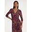Lauren Ralph Lauren CARLYNA SLEEVE DAY DRESS Sukienka z dżerseju burgundy multi L4221C1PB-G11