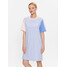 adidas Sukienka codzienna Essentials 3-Stripes Single Jersey Boyfriend Tee Dress IC1460 Niebieski Loose Fit