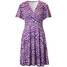 Bonprix Sukienka shirtowa z rękawami motylkowymi głęboki fioletowy - leo