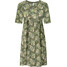 Bonprix Sukienka shirtowa w kwiaty oliwkowy w kwiaty