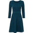 Bonprix Sukienka dzianinowa w ażurowy wzór ze zrównoważonej wiskozy niebieskozielony morski