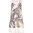 Bonprix Sukienka plażowa z poliestru z recyklingu biało-oliwkowy w roślinny wzór