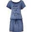 Bonprix Sukienka shirtowa z nadrukiem z przodu niebieski 