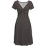 Bonprix Sukienka z dżerseju ze zrównoważonej wiskozy czarno-biały w kropki