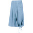 Bonprix Spódnica dżinsowa ze stretchem, ze szczypankami, wiązanym troczkiem i wygodnym paskiem w talii jasnoniebieski denim