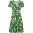 Bonprix Sukienka z przyjaznej dla skóry wiskozy zielony w kwiaty