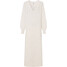 Bonprix Sukienka dzianinowa oversize biel wełny melanż