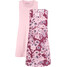Bonprix Sukienka z dżerseju (2 szt.) jeżynowy w kwiaty + pastelowy jasnoróżowy