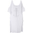 Bonprix Sukienka plażowa z wycięciami, ze zrównoważonej wiskozy biało-srebrny z nadrukiem