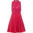 Bonprix Sukienka z aplikacją z perełek różowy
