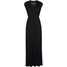 Bonprix Długa sukienka z dżerseju, ze zrównoważonej wiskozy czarny