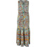 Bonprix Długa sukienka z nadrukiem, z przyjaznej dla środowiska wiskozy zielony morski w kwiaty