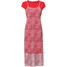 Bonprix Sukienka 2 w 1 różowy - paisley