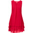 Bonprix Sukienka szyfonowa z poliestru z recyklingu czerwony