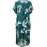 Bonprix Sukienka z lekkiej, zrównoważonej wiskozy niebieskozielony z nadrukiem