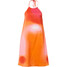 Bonprix Sukienka w cieniowanym kolorze pomarańczowy dyniowy - żywy jasnoróżowy - biały z nadrukiem