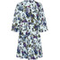 Bonprix Sukienka z krótką plisą guzikową jasnoniebiesko-niebiesko-biało-lila w kwiaty