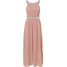 Bonprix Długa sukienka z aplikacją ze sztrasów z poliestru z recyklingu w kolorze drzewa różanego