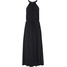 Bonprix Długa sukienka z wiązanym paskiem czarny