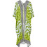 Bonprix Sukienka kaftanowa plażowa ze zrównoważonej wiskozy niebiesko-zielony w graficzny wzór
