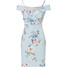 Bonprix Sukienka jasnoniebieski w kwiaty